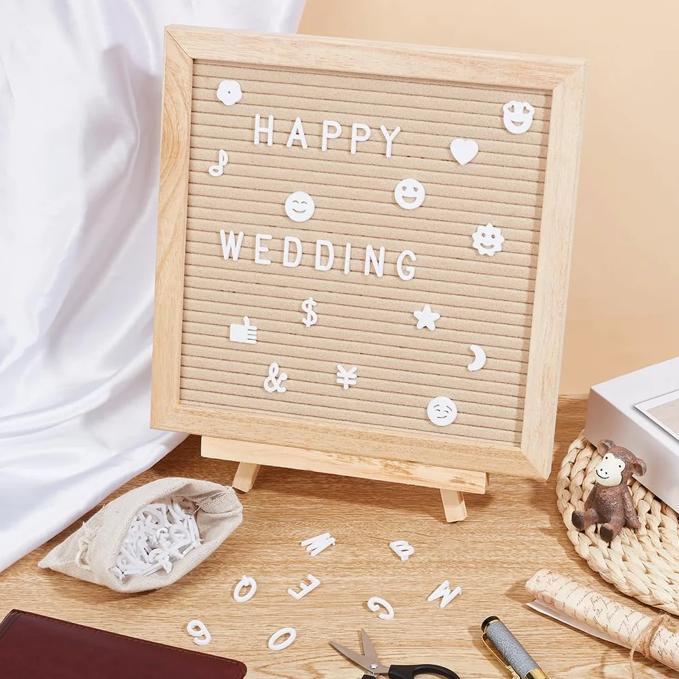 OLYCRAFT Tablero de Letras de Madera 25x25 cm con Soporte 340 Uds