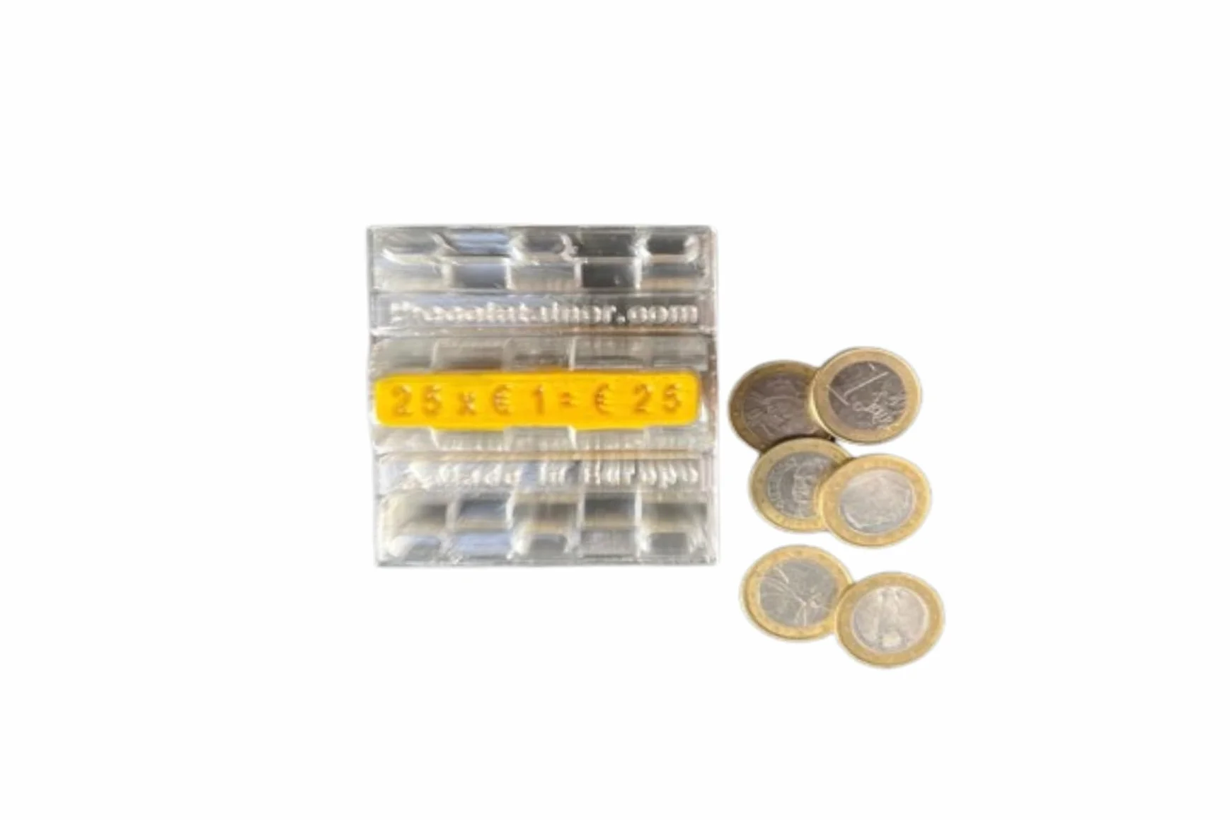Pack Blister Monedas 100 Unidades Euros y Centimos Cartucho Guarda Monedas 1€