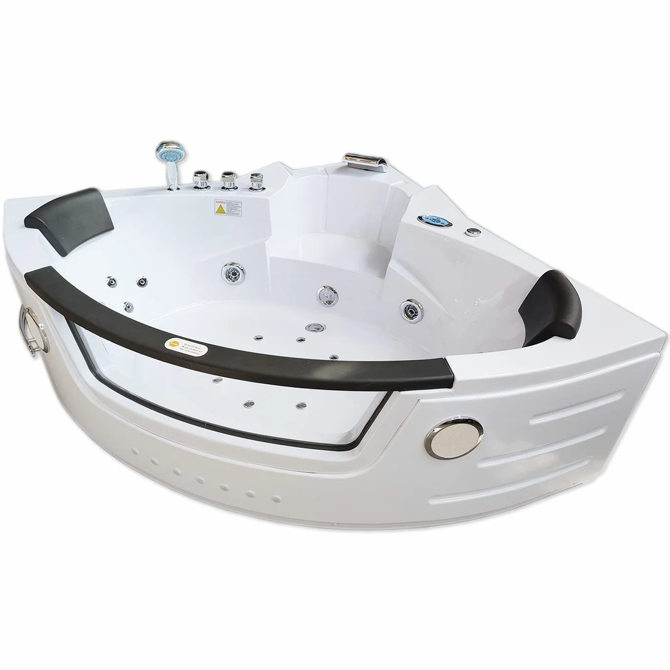 Bañera hidromasaje Model Sant'Angels 140 x 140 cm Bañera de esquina spa hidromasaje Piscina Spa NUEVA Terapia luz de colores para 2