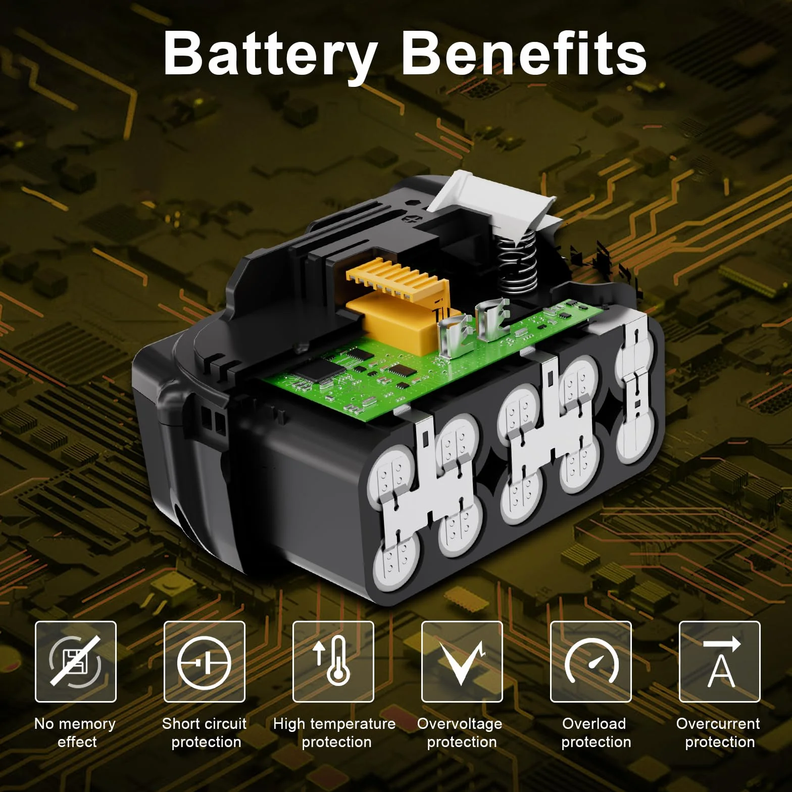 2 pcs 5500mAh Batería Repuesto para Makita 18V Batería .Compatible para Makita BL1860 BL1850B BL1850 BL1840B BL1830B BL1830 BL1820 BL1815 BL1825 BL1835 BL1845 con Indicador LED (Blanco)