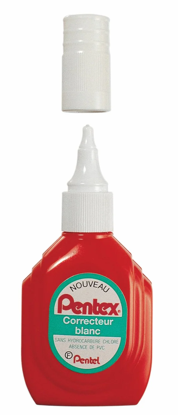 PENTEL Corrector líquido sistema de válvula vial de 18 ml PENTEX