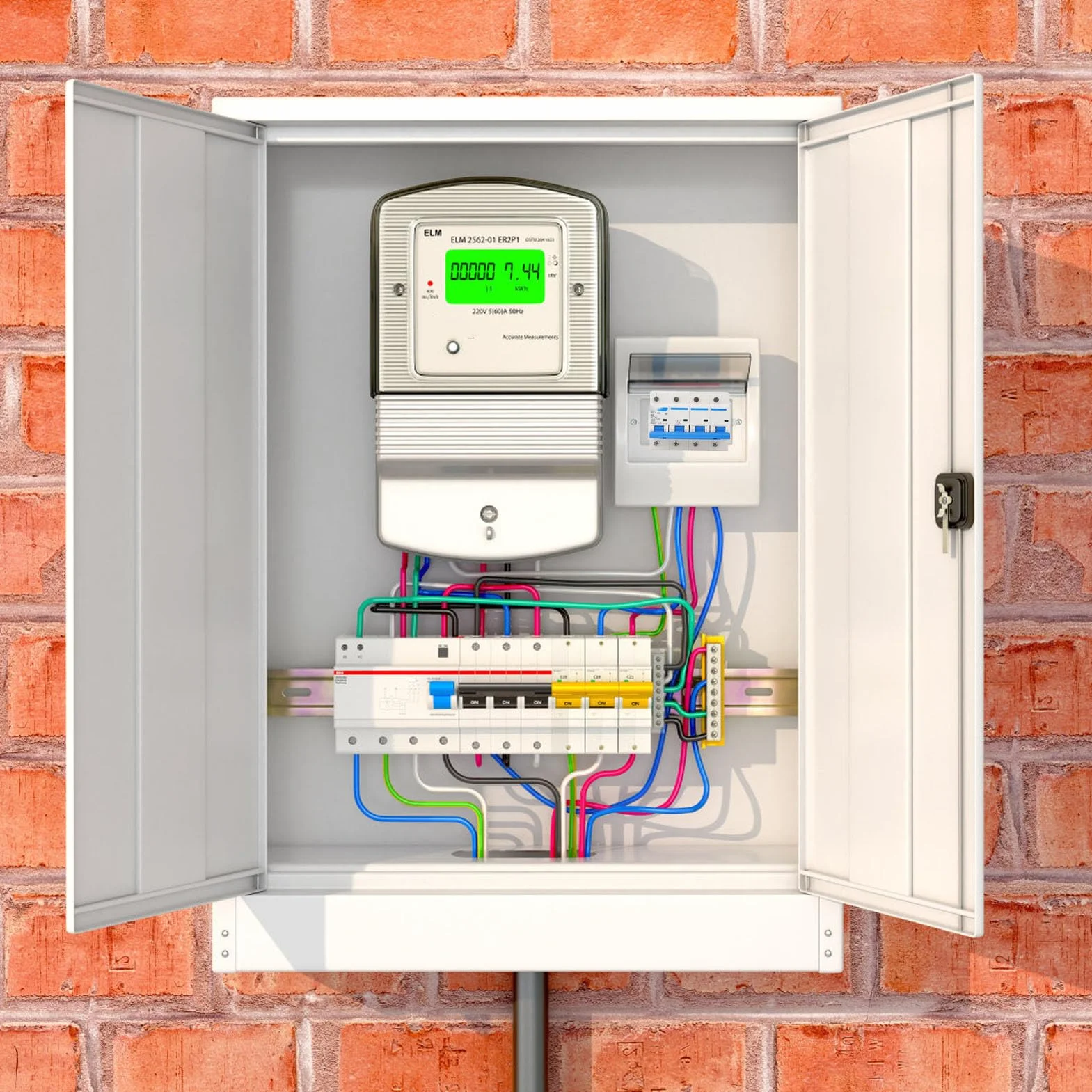 SEAFRONT Disyuntor de 4 Polos 80A 400V, Interruptor de Desconexión, Disyuntor de Montaje en Riel, Retardante de Llama de PC para Protección de Energía en el Hogar