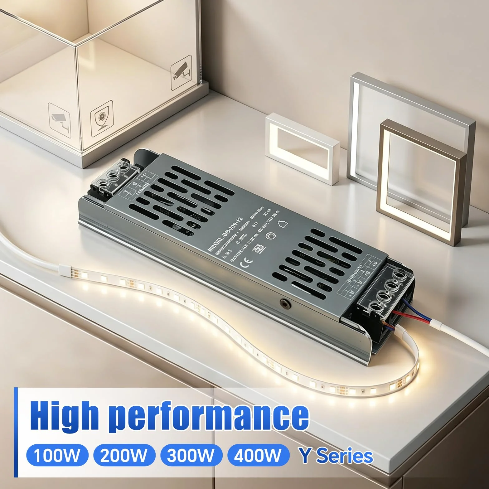 Transformador 220V a 24V 400W LED Driver, Fuente de Alimentación AC 220, 230 V a DC 24 V Driver de Bajo Tensión, Controlador Voltaje Constante para Tiras LED,2PCS