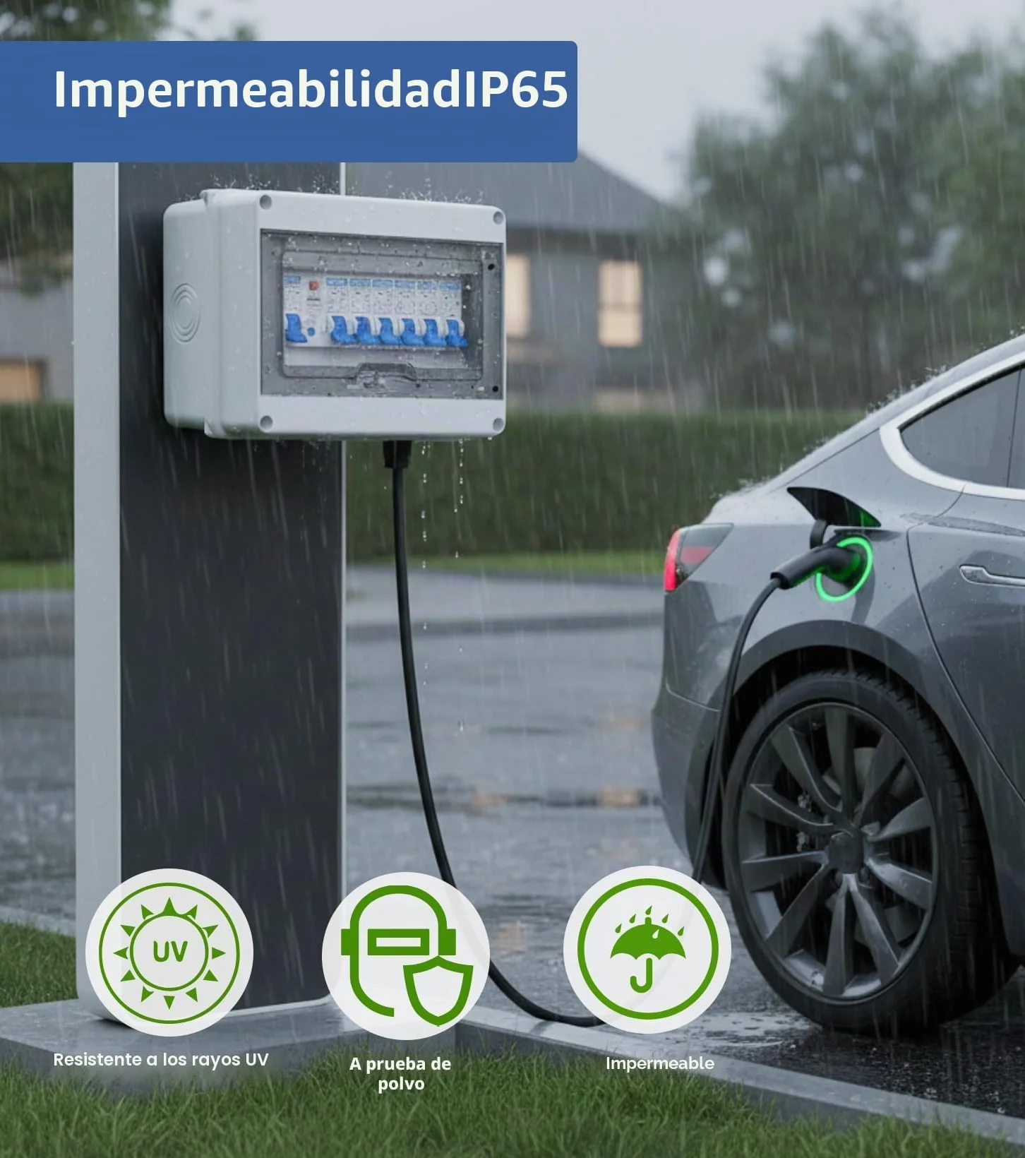 Caja de fusibles empotrada, caja de distribución con interruptor de protección Fi, subdistribución para garajes, talleres, disyuntor IP65 63 A, interruptor de separación AC 33x16A+20A+32A