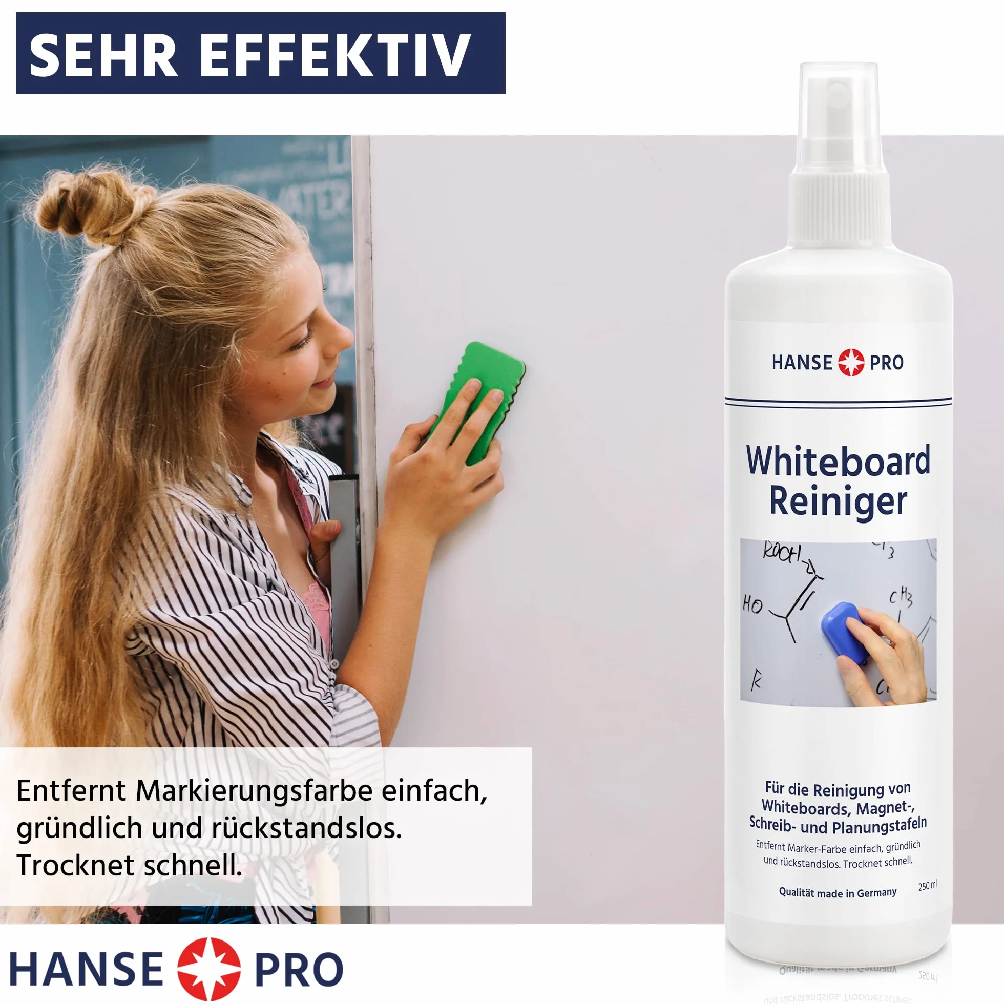 HANSE PRO Limpiador de pizarra blanca 250 ml Spray