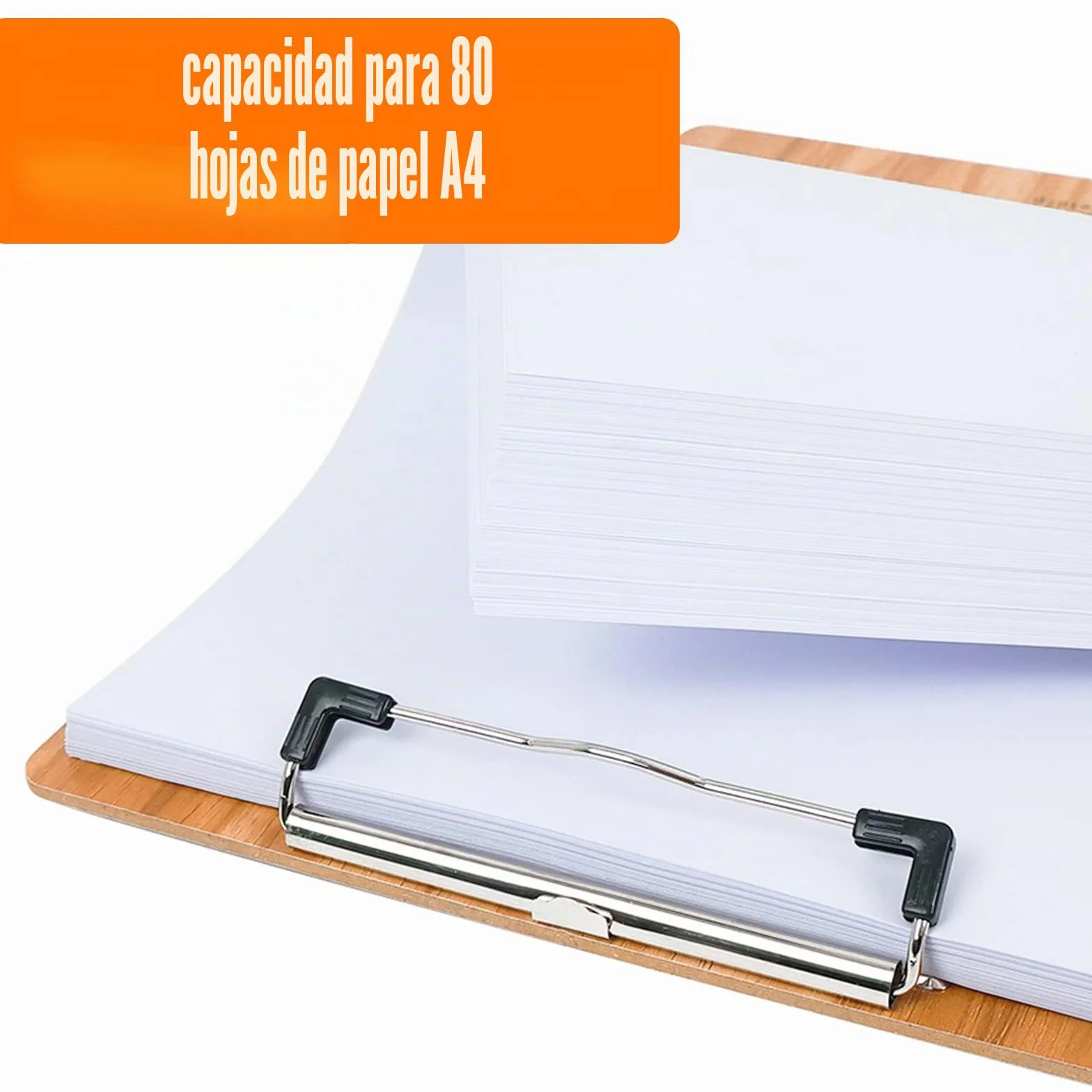 Portapapeles de Madera A4 con Pinza, 10 Piezas con Agujero Colgante