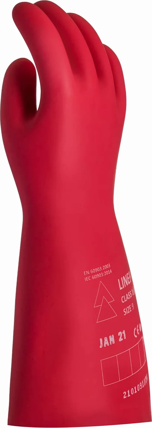 PRO FIT 703 - Guantes de protección para electricista - Guantes de trabajo contra electricidad - EN 60903 (clase 0) - Rojo - 10/XL