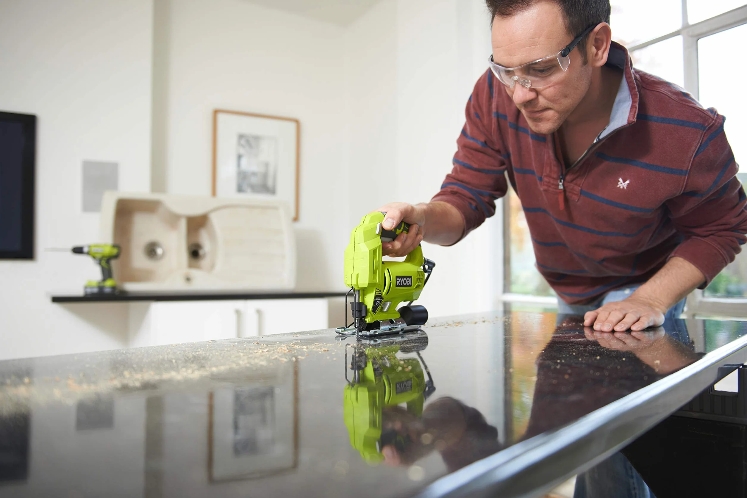 Ryobi RJS720-G power jigsaws 500 W 1,8 kg - Sierra eléctrica (Corriente alterna, 500 W, 1,8 kg, 7,2 cm, 3000 spm, 6 mm)