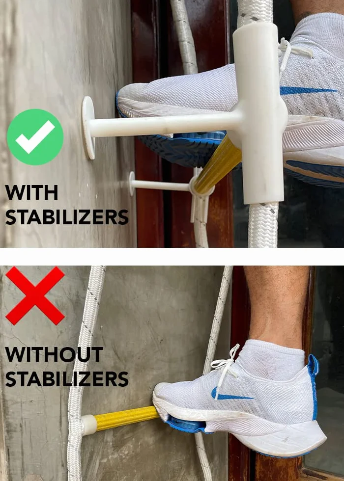 Escalera de Seguridad de 10 m Resistente al Fuego - Solución innovadora Escalera con estabilizadores de separación, cordón y cinturón de Seguridad - Reutilizable - Capacidad de Peso de hasta 900 kg
