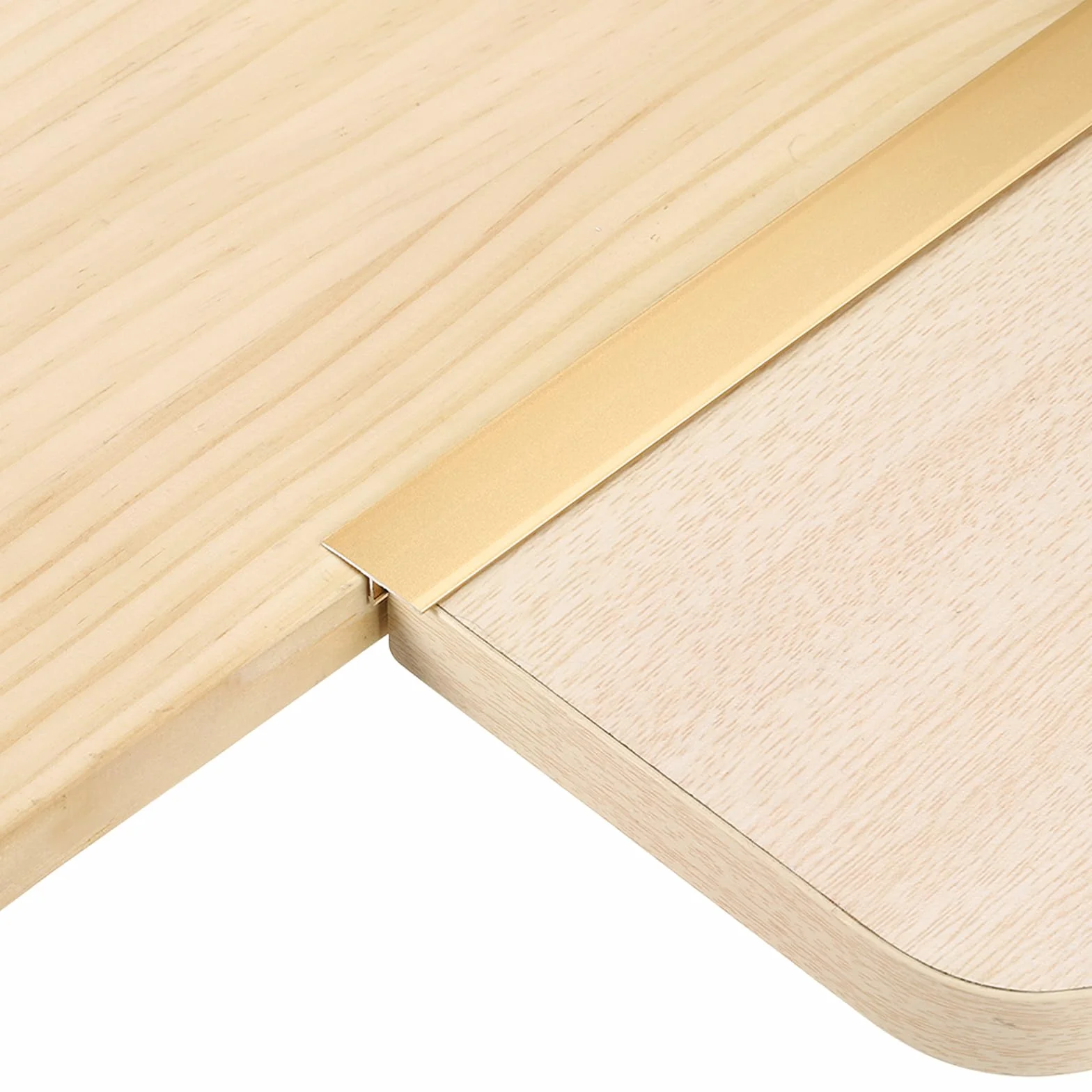 QUARKZMAN 6 Piezas De Molduras T De 2.9 Pies X 0.79" Para Transición De Pisos, Tapajuntas De Aleación De Aluminio Para Cubrir Huecos Entre Laminados, Vinílicos O Baldosas, Color Oro