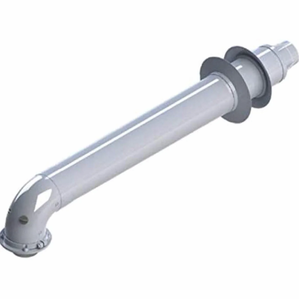 Ariston - Accesorio para Calentador de Agua Butano, Propano y Natural Next Evo X, Tubo de Salida de Humos para Calentadores Cámara Estanca, Instalación Horizontal, Fabricado para Instalación en España