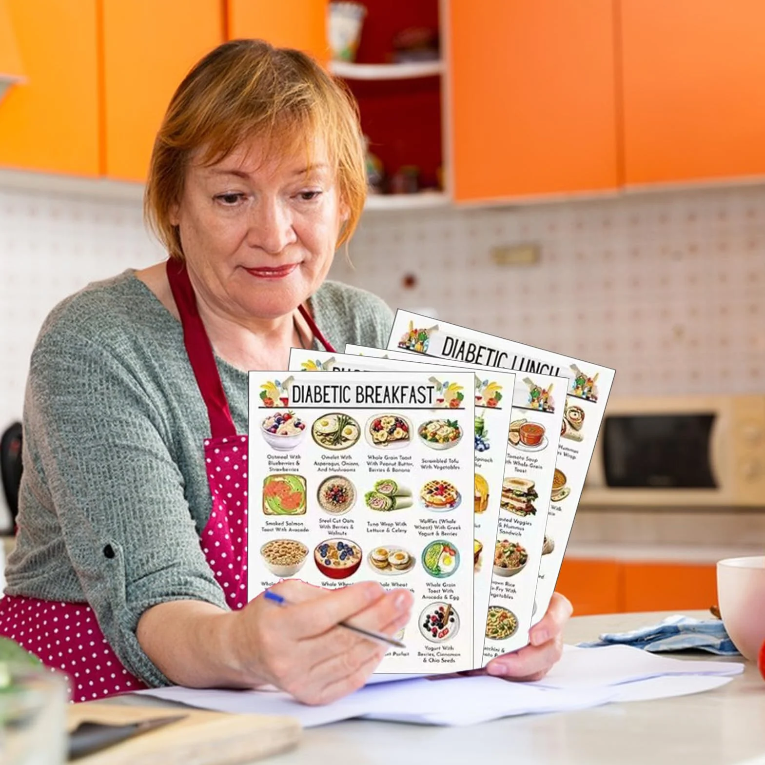 Tabla de Alimentos Diabéticos - Cartas Murales Planificador de Comidas