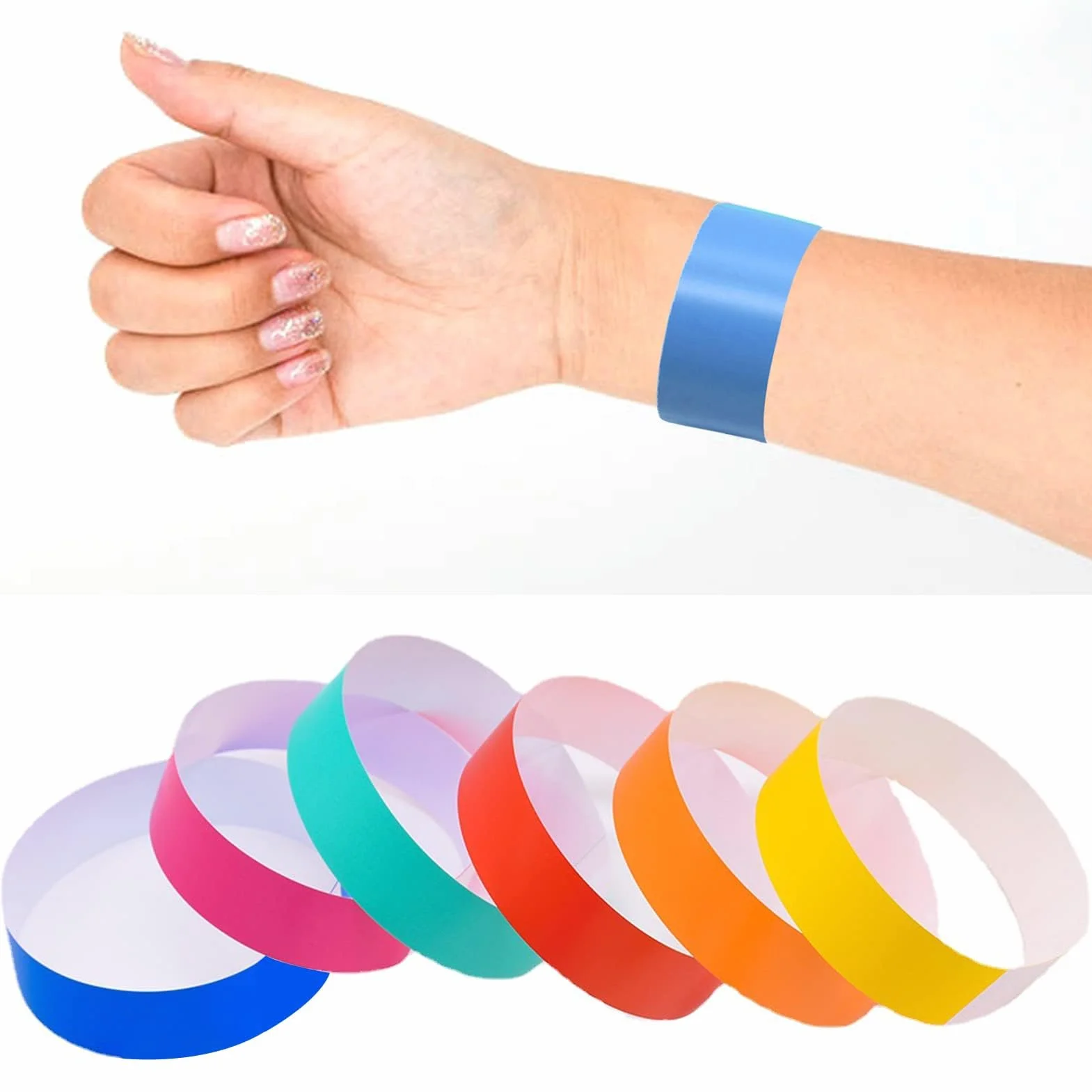 BetterJonny Pulseras Identificativas de Neón 1000Pcs 10 Colores Impermeables para Eventos Festivales