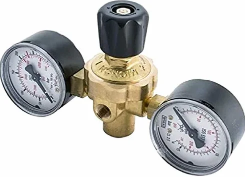 Ajuste del reductor de presión  M10x1Rh Serie Mignon para cilindros de nitrógeno EE.UU desechable + racor SAE 1/4 X climatización de aire acondicionado
