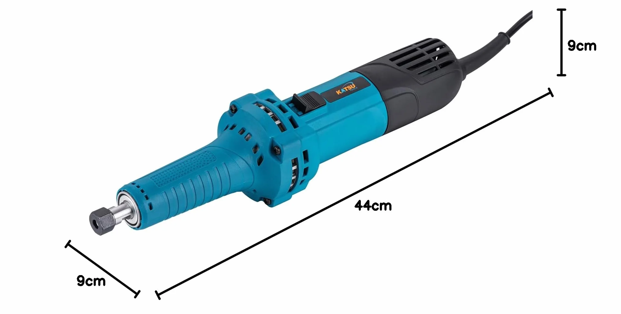 KATSU Tools Amoladora troqueladora, amoladora recta eléctrica profesional de 710 W, herramienta rotativa con portabrocas de 6 mm y 6,35 mm para pulir, pulir, grabar y tallar