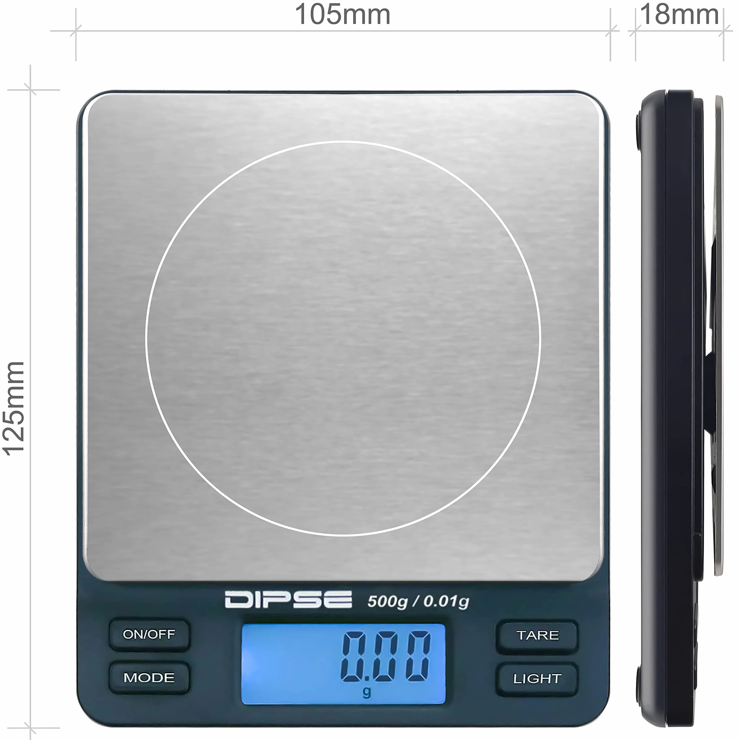 Digital Scales TP Series 500 g x 0.01 g High-Precision Pocket Scale Gold Scale