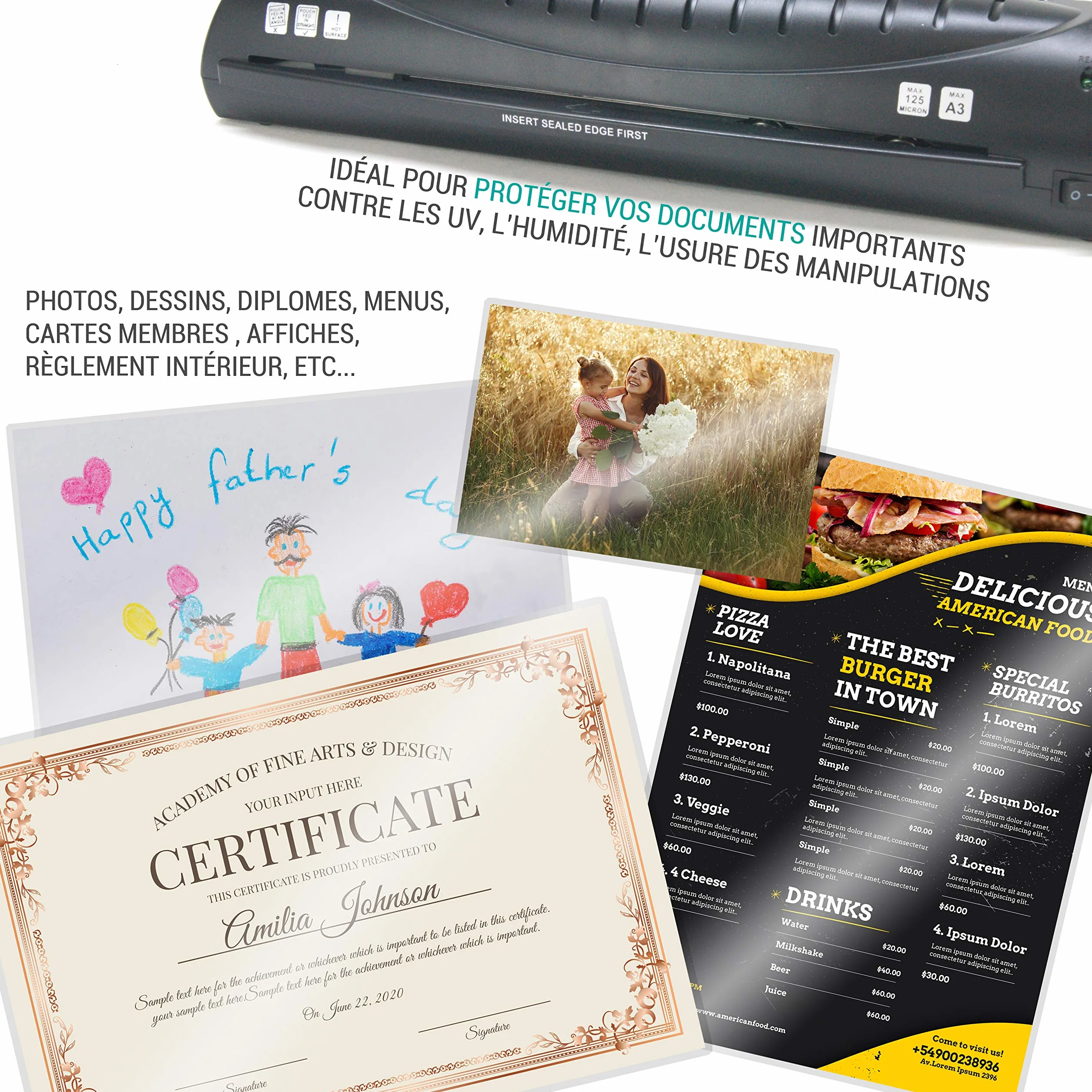 Texet 78211V – Plastificadora para formato A3, A4, A5, A6 y A7, color negro