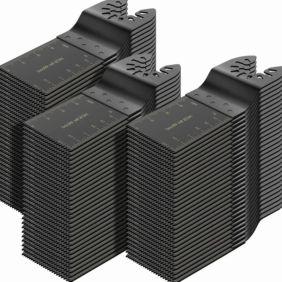 Juego de 100 hojas de sierra multiherramienta multifunción, accesorios oscilantes, juego de accesorios de liberación rápida para Fein Multimaster Multitool Makita Einhell