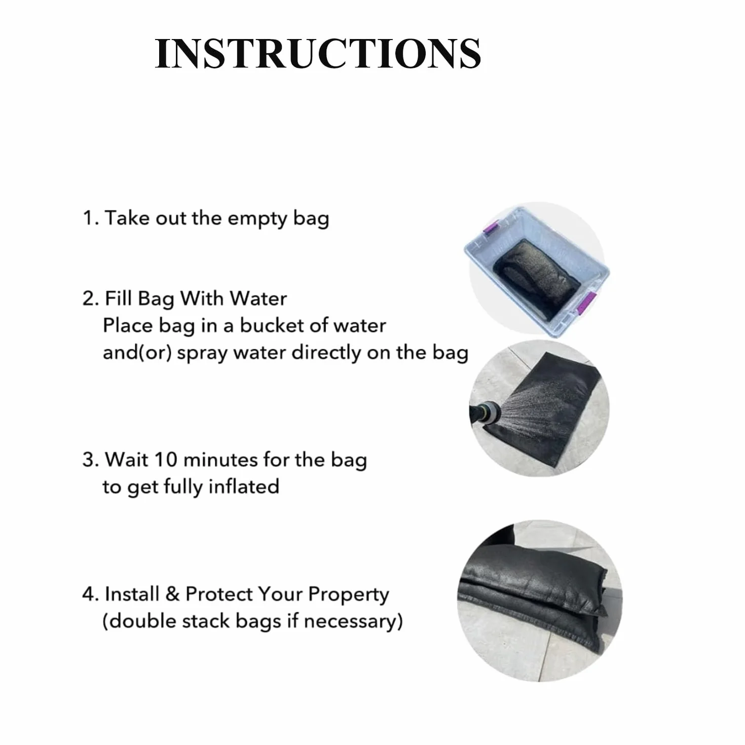 20PCS Bolsa de Innundación del Terraplén Agua Acificados Protección Móvil contra Inundaciones del Jardín Garaje Puerta 20x90CM