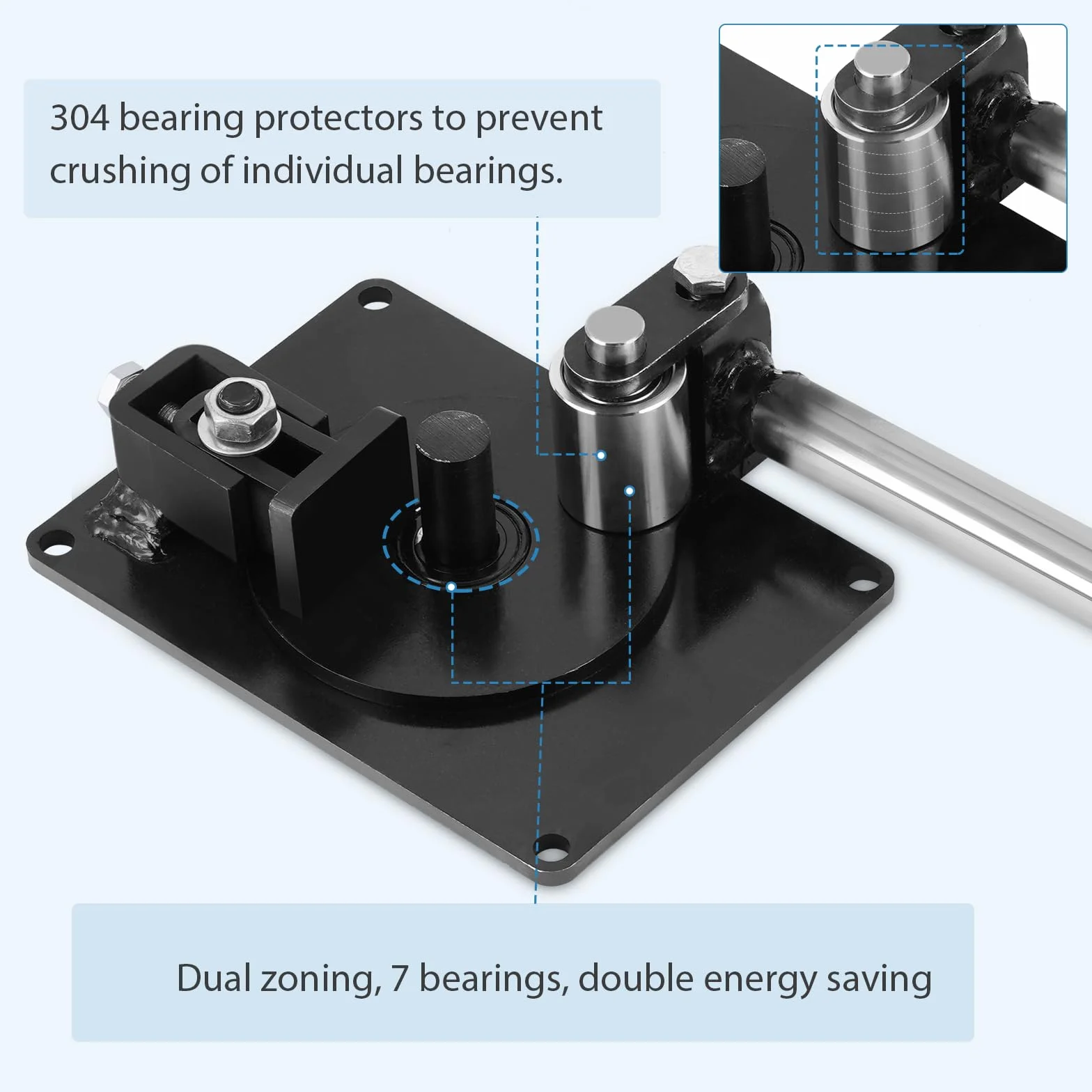 MXBAOHENG Dobladora Manual de Barra de Acero de 1-16 mm Doble Partición Dobladora Hierro Herramientas de Barra de Refuerzo de Mano de Metal para refuerzo de acero redondo, hierro plano y otros metales