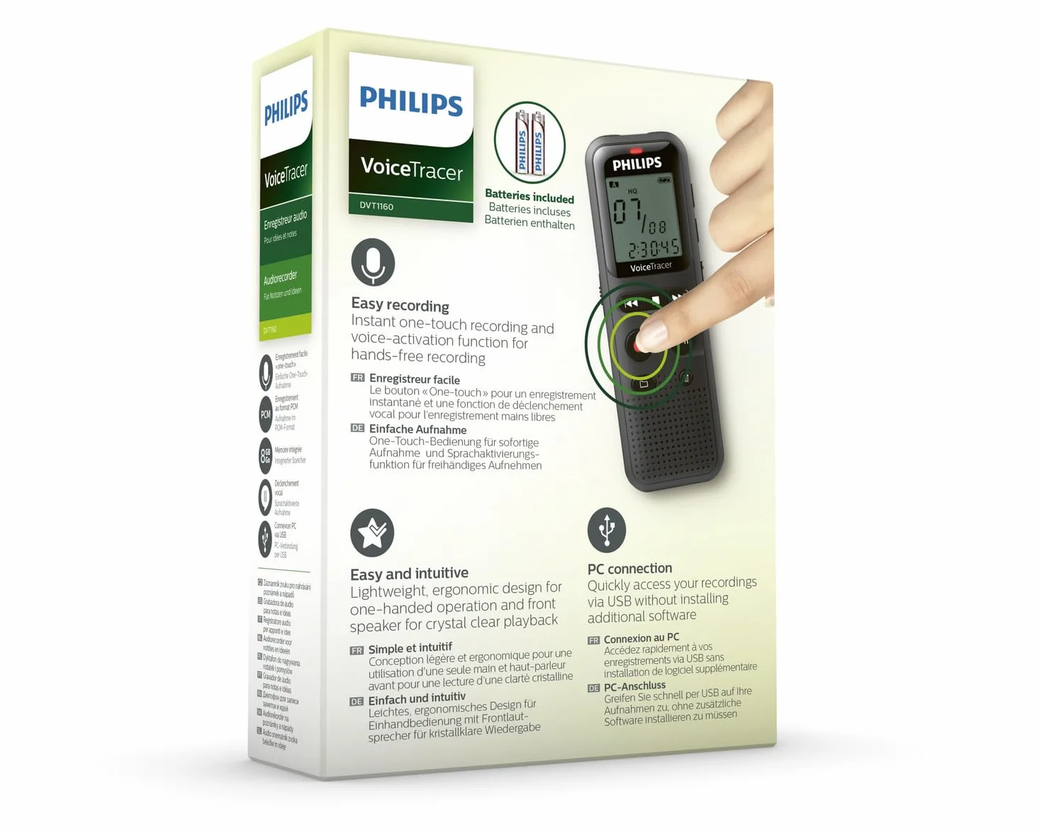 Philips VoiceTracer 1160 Grabadora de Voz 8GB