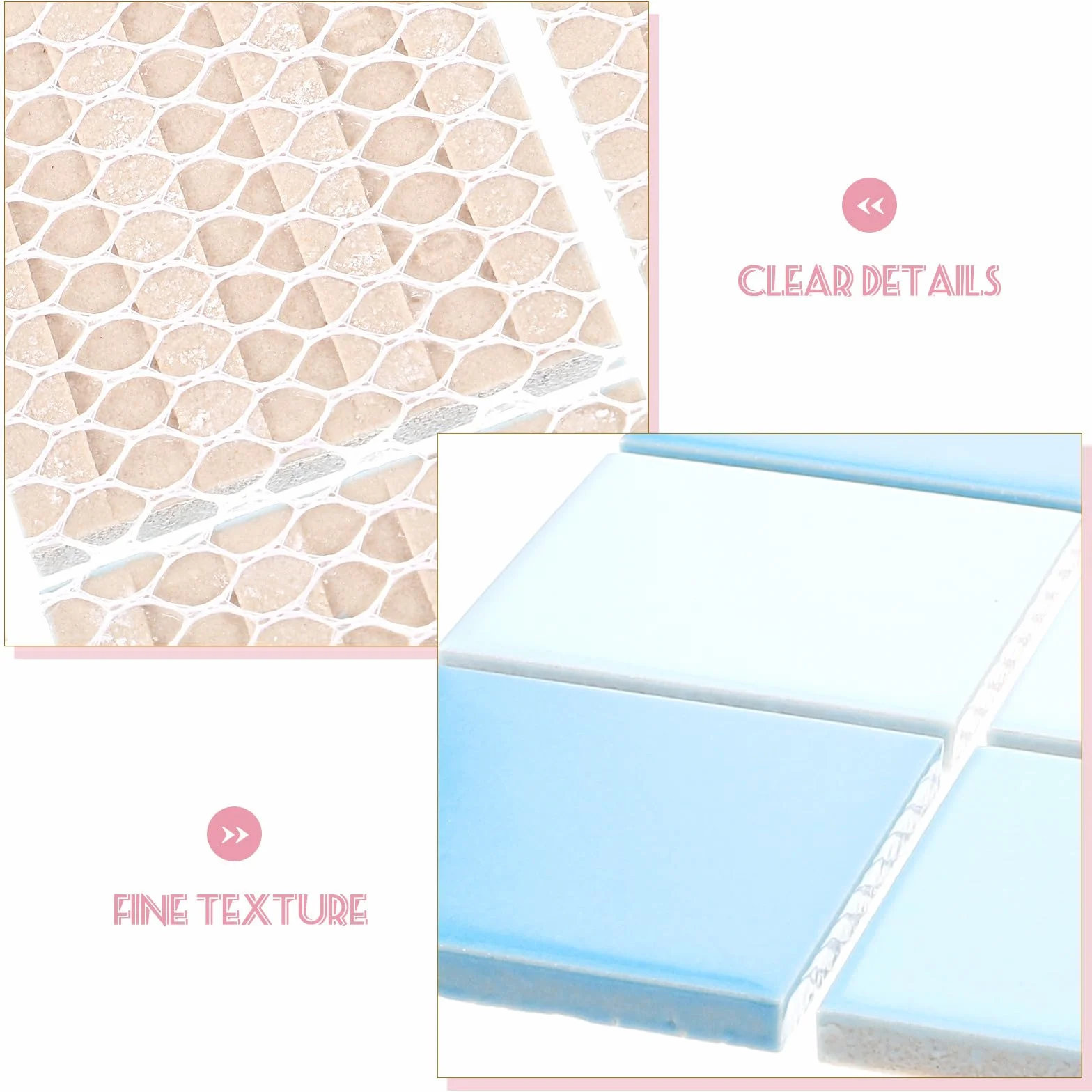 MAGICLULU Azulejos de Cerámica Cuadrados Azules para Piscina y Salpicadero, 36 Piezas para Múltiples Usos en Cocina y Baño