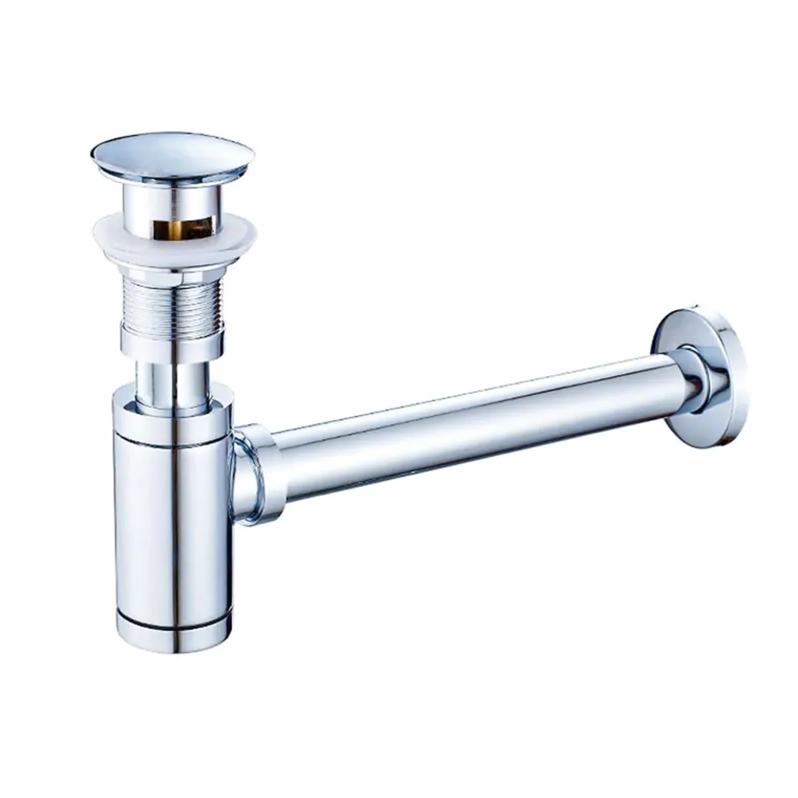 Tapón de drenaje emergente for lavabo baño con sifón y rebosadero, kit desagüe for fregadero Para Lavabo De Baño y Lavabo(With Overflow Drain)