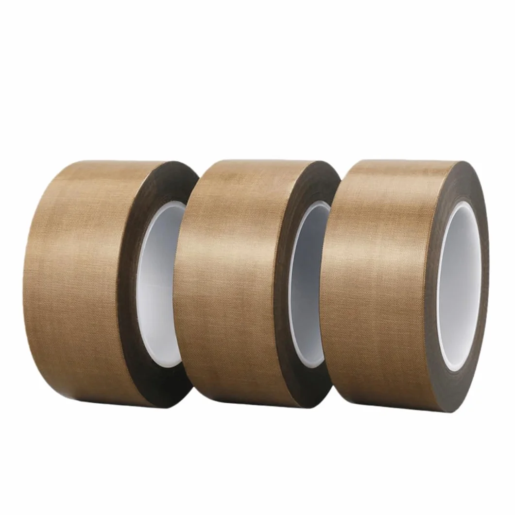 Cinta de teflón marrón resistente a altas temperaturas: tejido aislante de PTFE for máquinas de sellado y aplicaciones eléctricas(15mmx50m)
