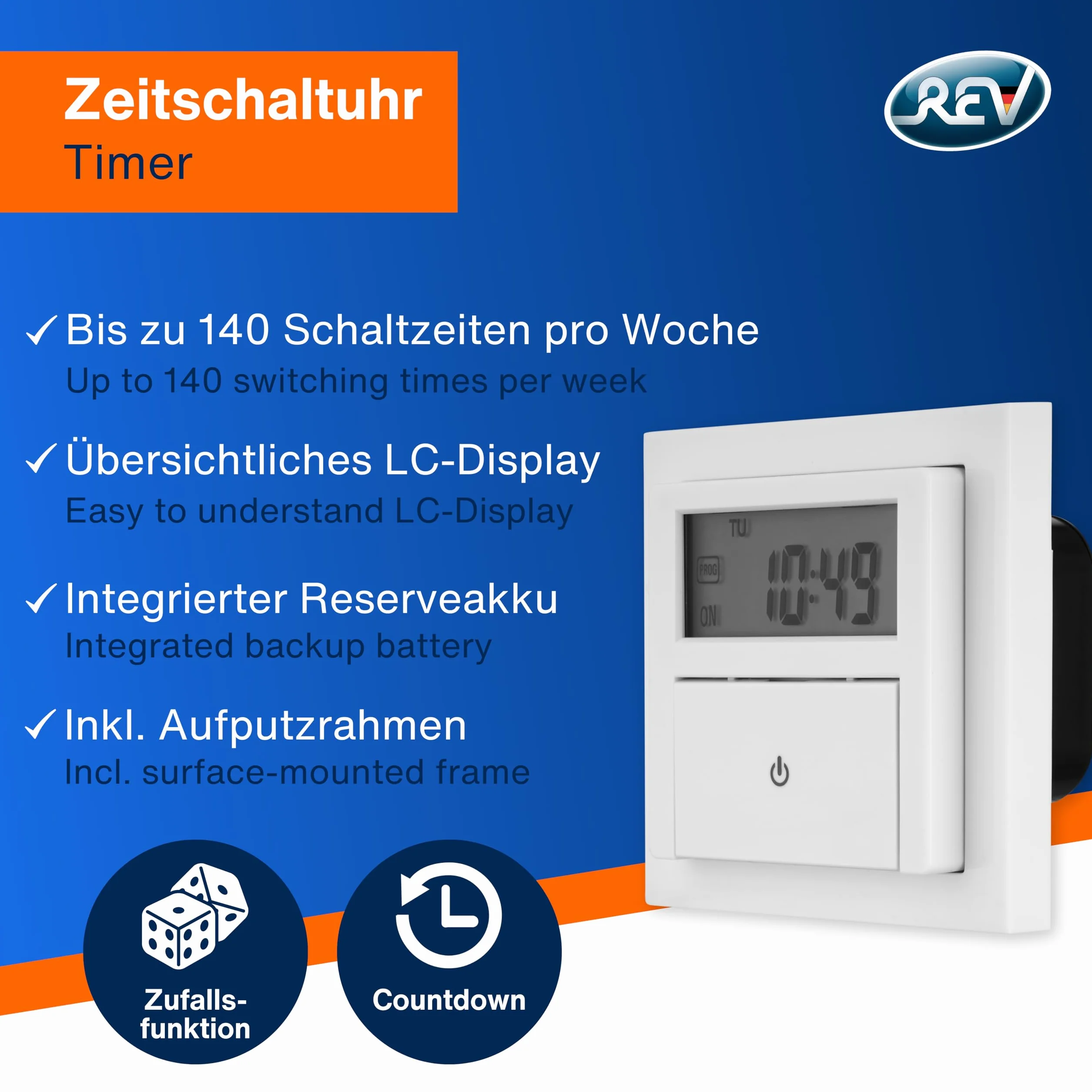 GAO Digital rasante Temporizador, 1 Pieza, efp700et