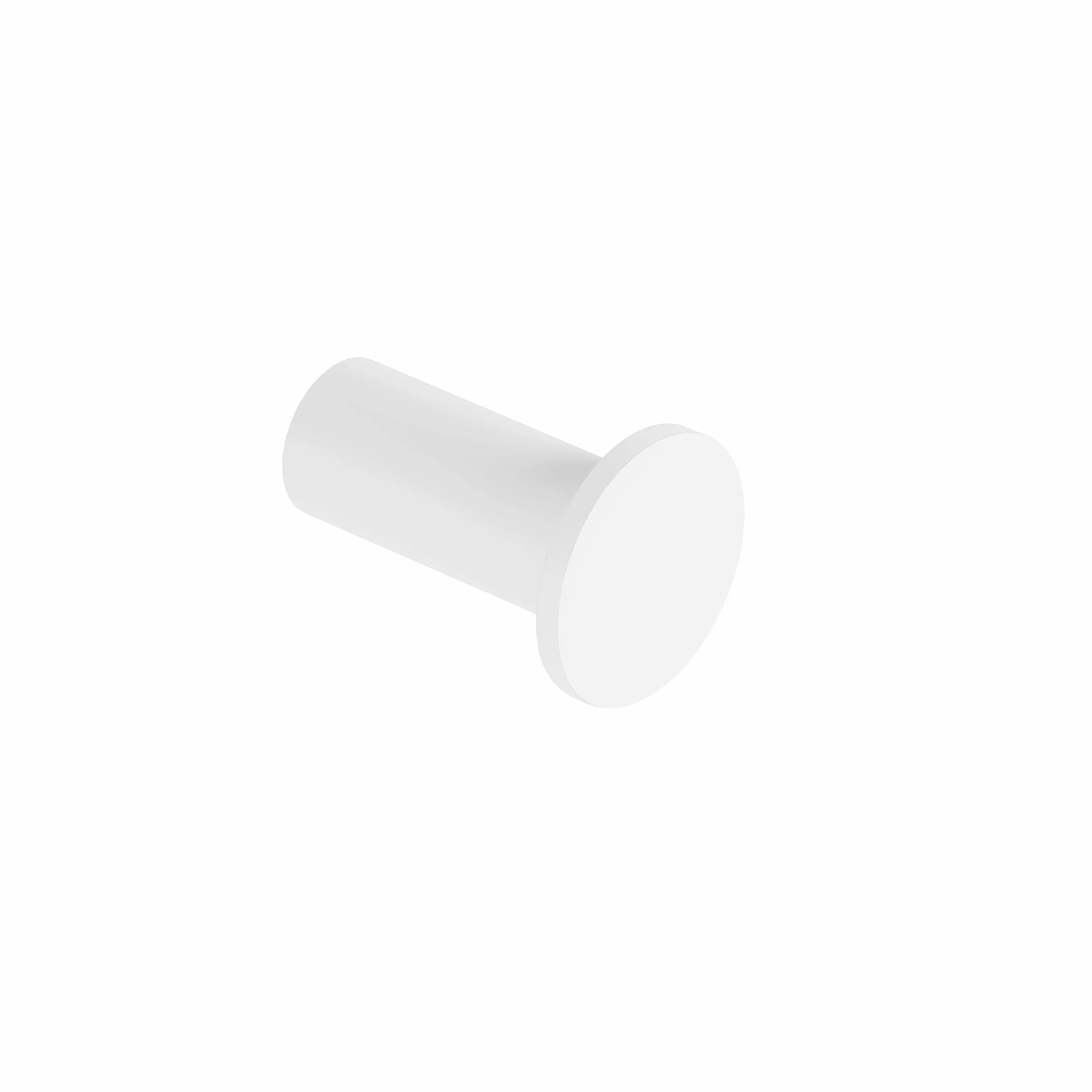 COSMIC Architect Sp Colgador de Pared de Diseño Circular y Minimalista. Gancho para Toallas con Sujeción por Tornillos. Accesorio de Metal para el Baño de Color Blanco Mate