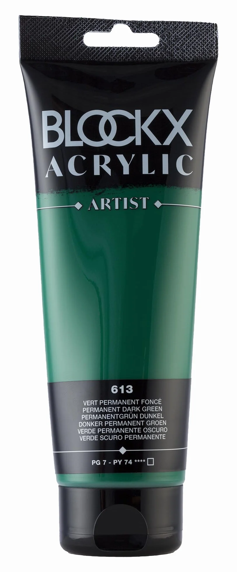 Blockx 61613BXC Acrylique Fine Opaque et Satinée Vert permanent foncé PG 7/PY 74 250ml