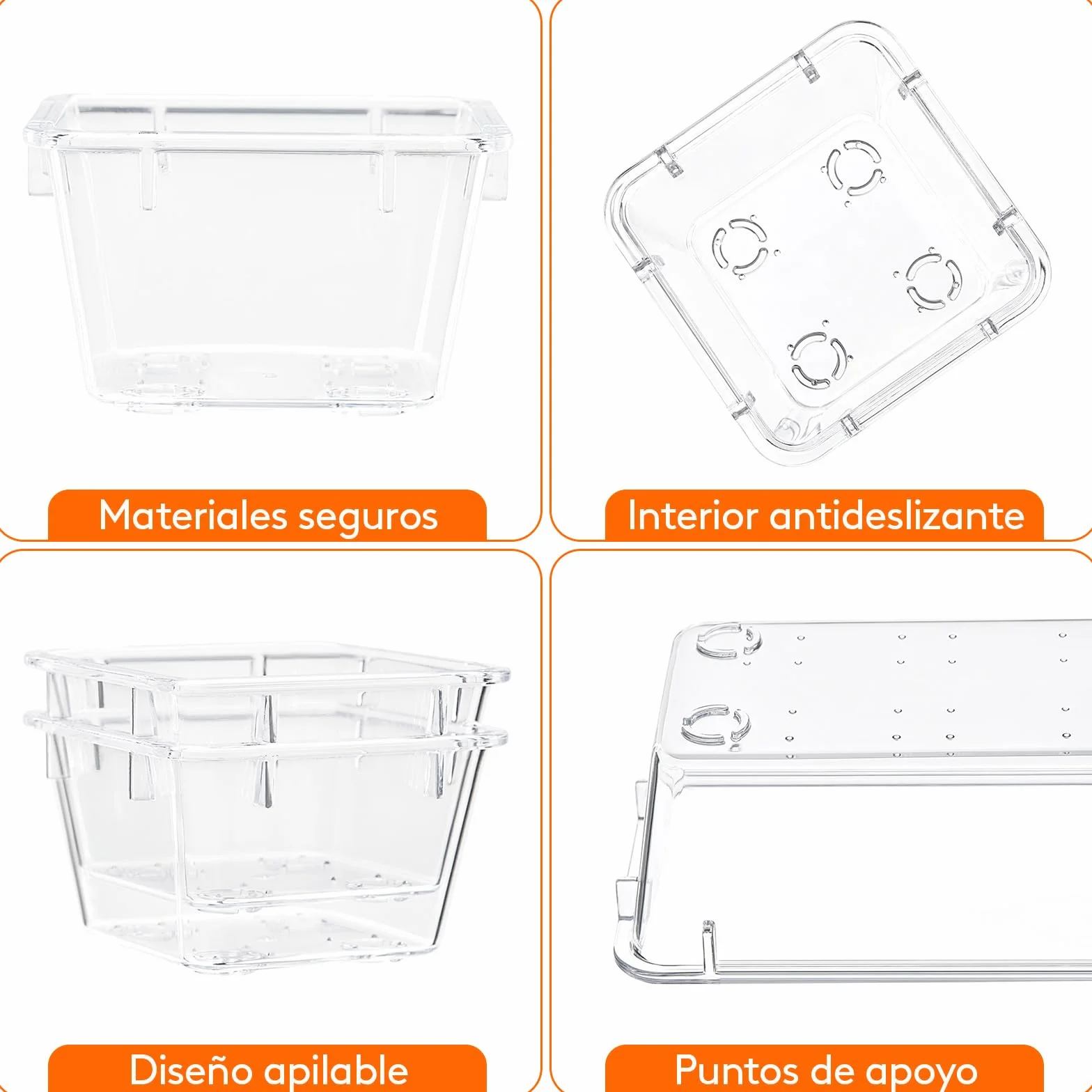 Lifewit Set de 25 Organizadores de Cajones de Plástico Transparente, Separadores de Escritorio