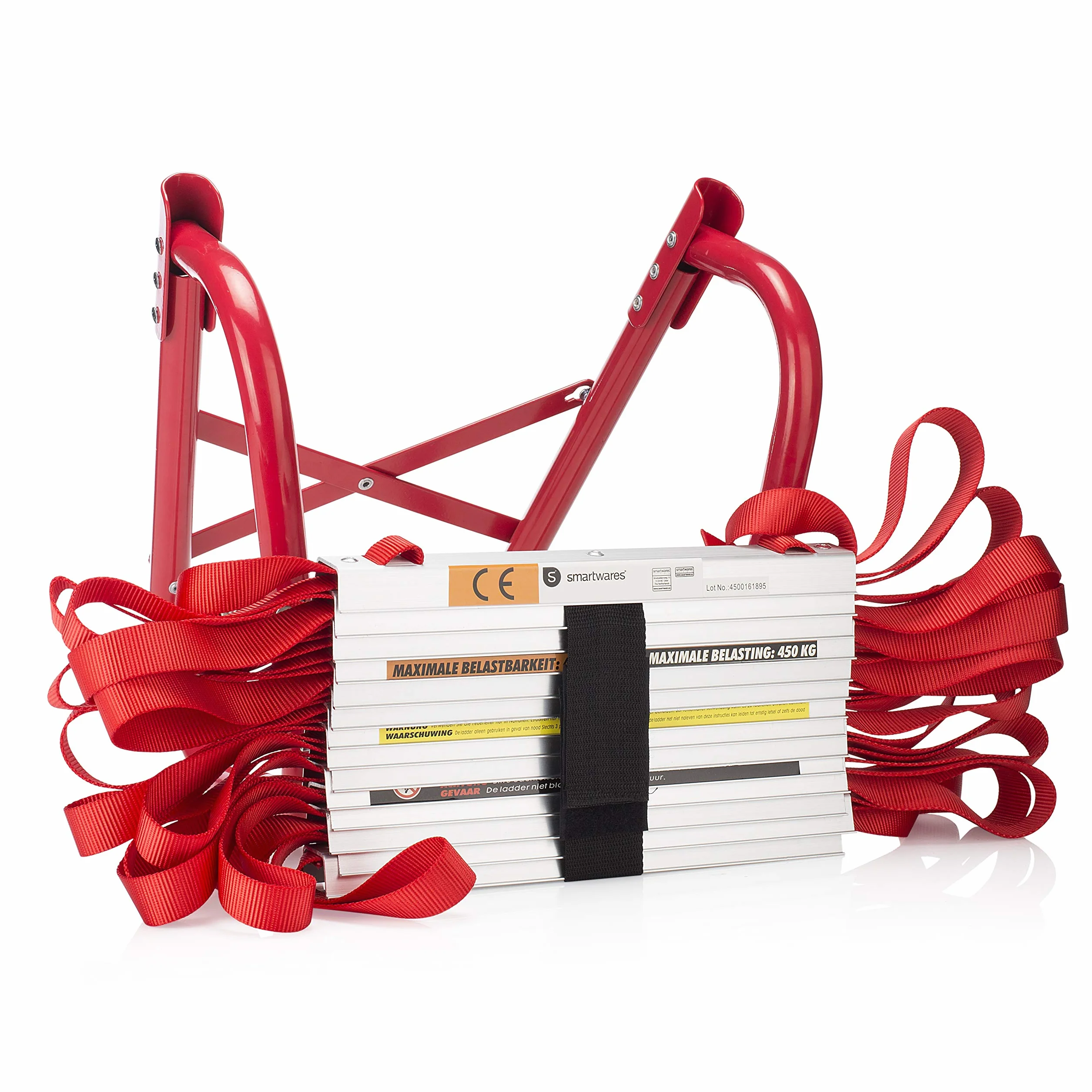 Smartwares Escalera de evacuación - Acero - 4,5 m de Longitud - 450 kg máx. - Ideal para evacuación de 1er Piso - 10.015.18
