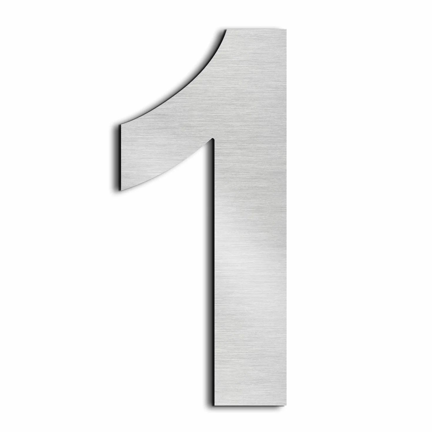 4in/10.2cm números de casa,numeros numeros casa exterior numeros adhesivos de acero inoxidable 304 número de puerta de apartamento de buzón(4in number 1)