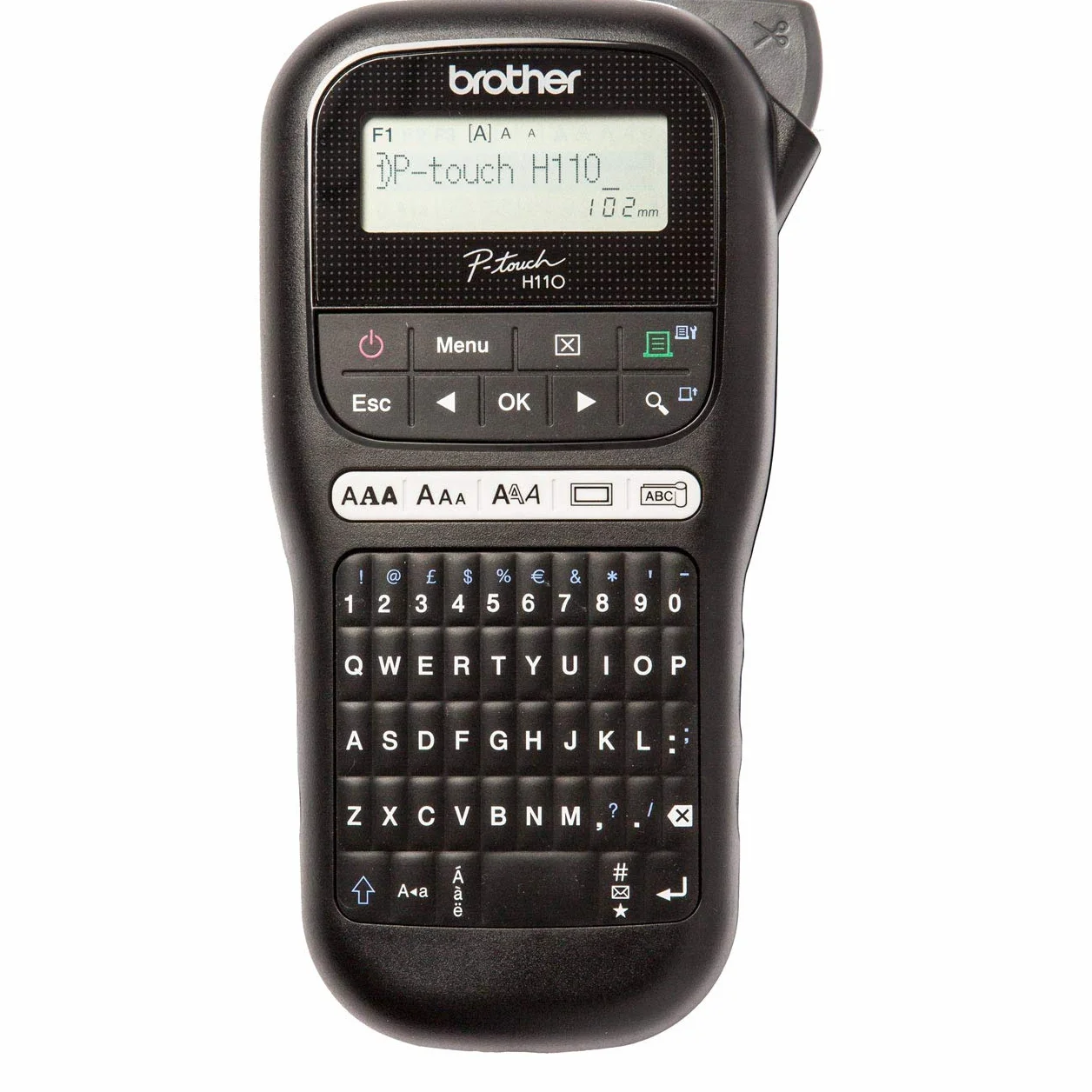 Brother PTH110 Rotuladora Electrónica de Mano con Teclado QWERTY Negro