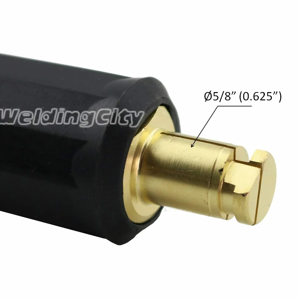 WeldingCity Juego de conectores de cable de soldadura 3/0-4/0 500 Amp macho/hembra estilo Lenco con accesorios