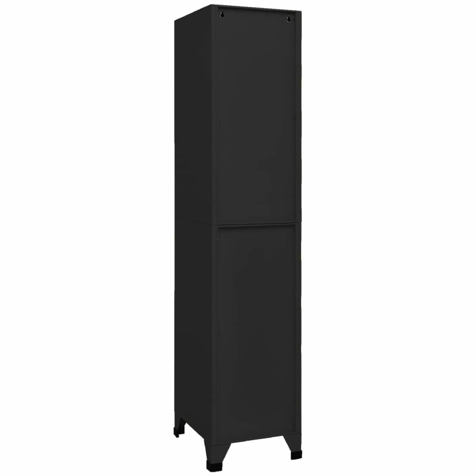 Taquilla de Acero Negro 38x45x180 cm Armario Taquilla Metalico Vestuario