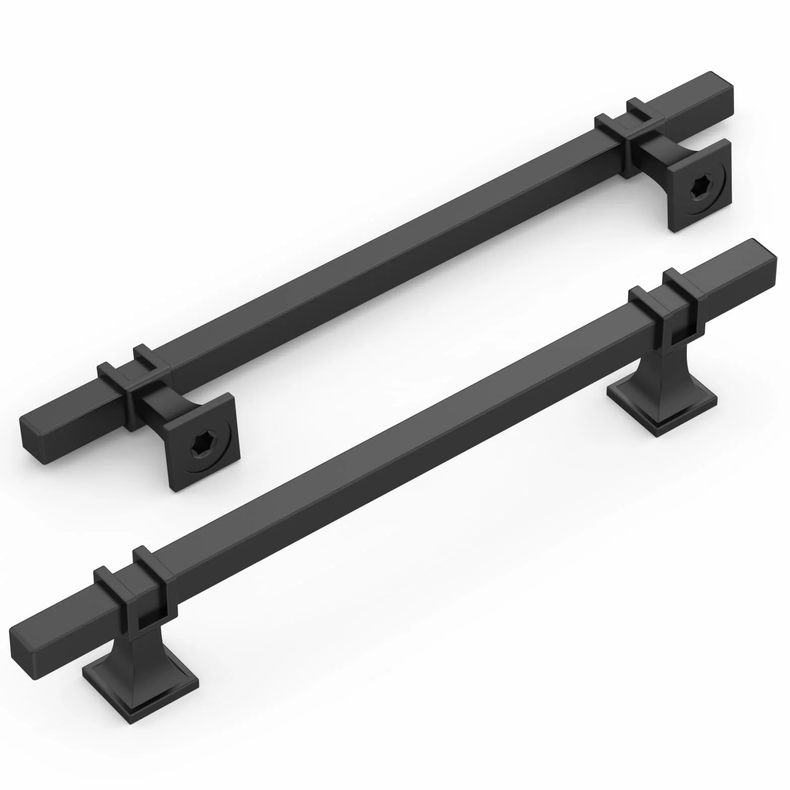 Amerdeco 10 Pieza Tiradores Cocina 160mm Tiradores Armarios Negro Tirador Puerta Tiradores Cajones de Muebles UK0003