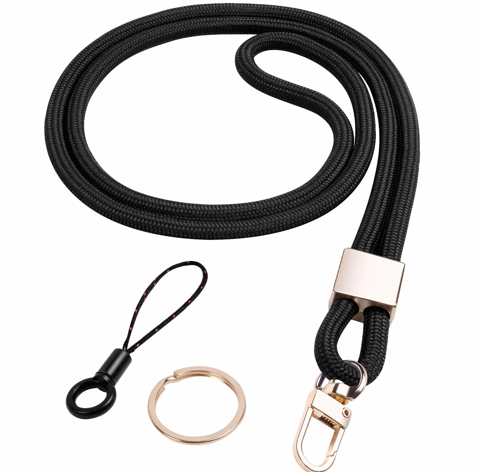 Vicloon Acolladores, Correa para Cuello Cordón Cuerda,Llavero Cordón de Cuello con Clip de Metal Giratorio y Teléfono Móvil Lanyard para Tarjeta de Estudiante, Tarjeta de Autobús y Badge Id Tarjeta