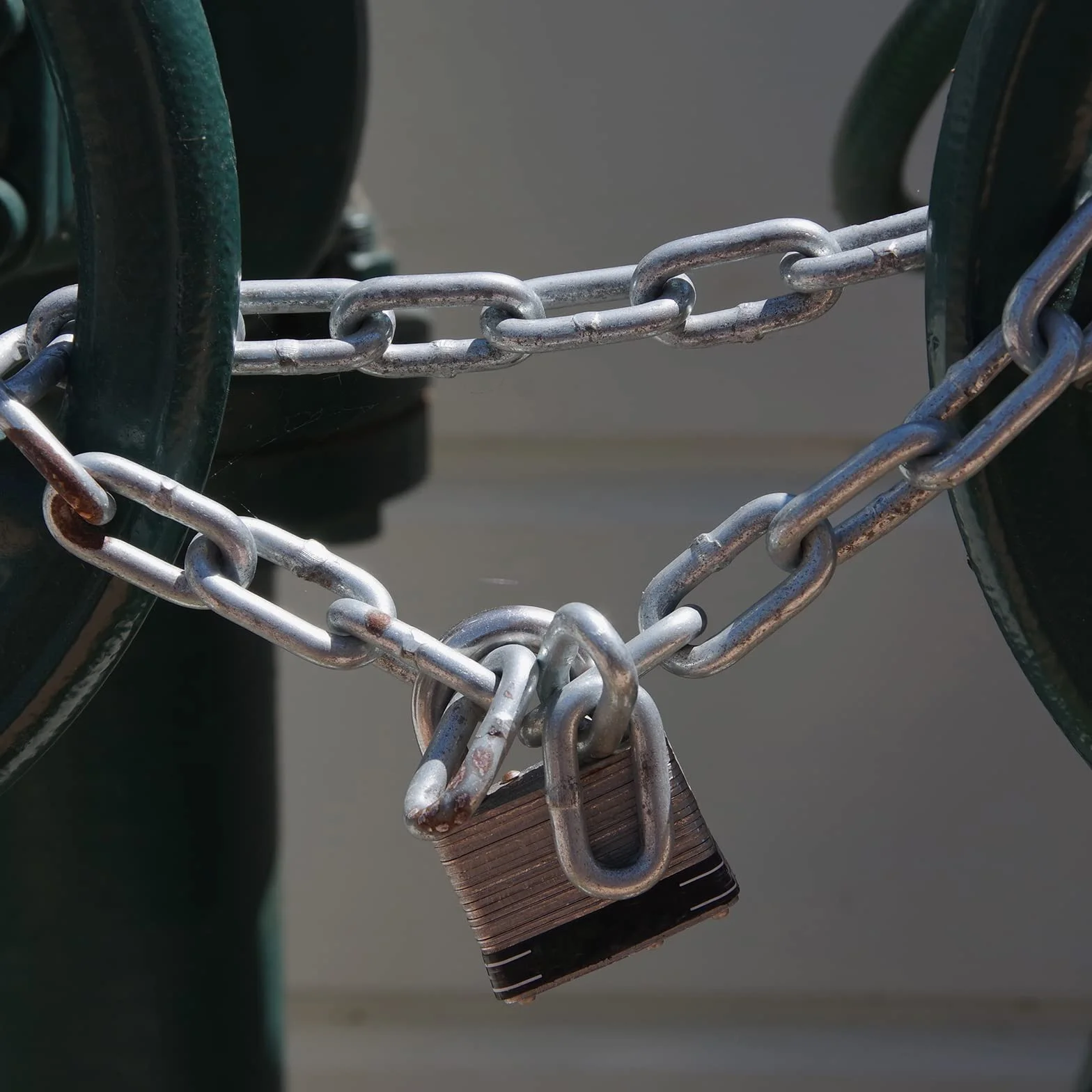 Cadena acero galvanizado, enlace corto