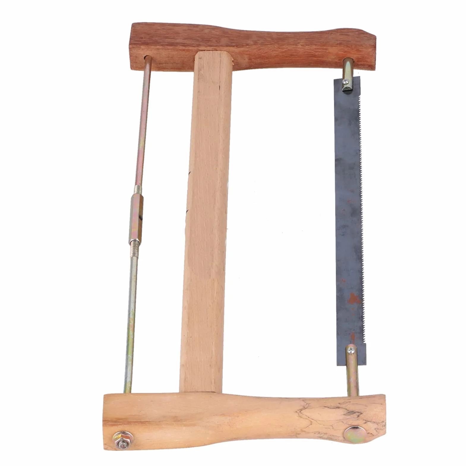 Cryfokt Sierra de Marco de Acero Al Manganeso, de Madera de Teca, Herramienta de Corte de Madera para Carpintero, Carpintero Artesanal (Tamaño grande (580 mm))