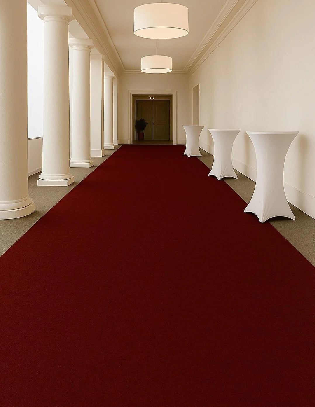 Jardin202 - Alfombra para Eventos Moqueta Ferial | 2m Ancho 2 Metros (Ancho) x 30 Metros (Largo) (08 - Burdeos)