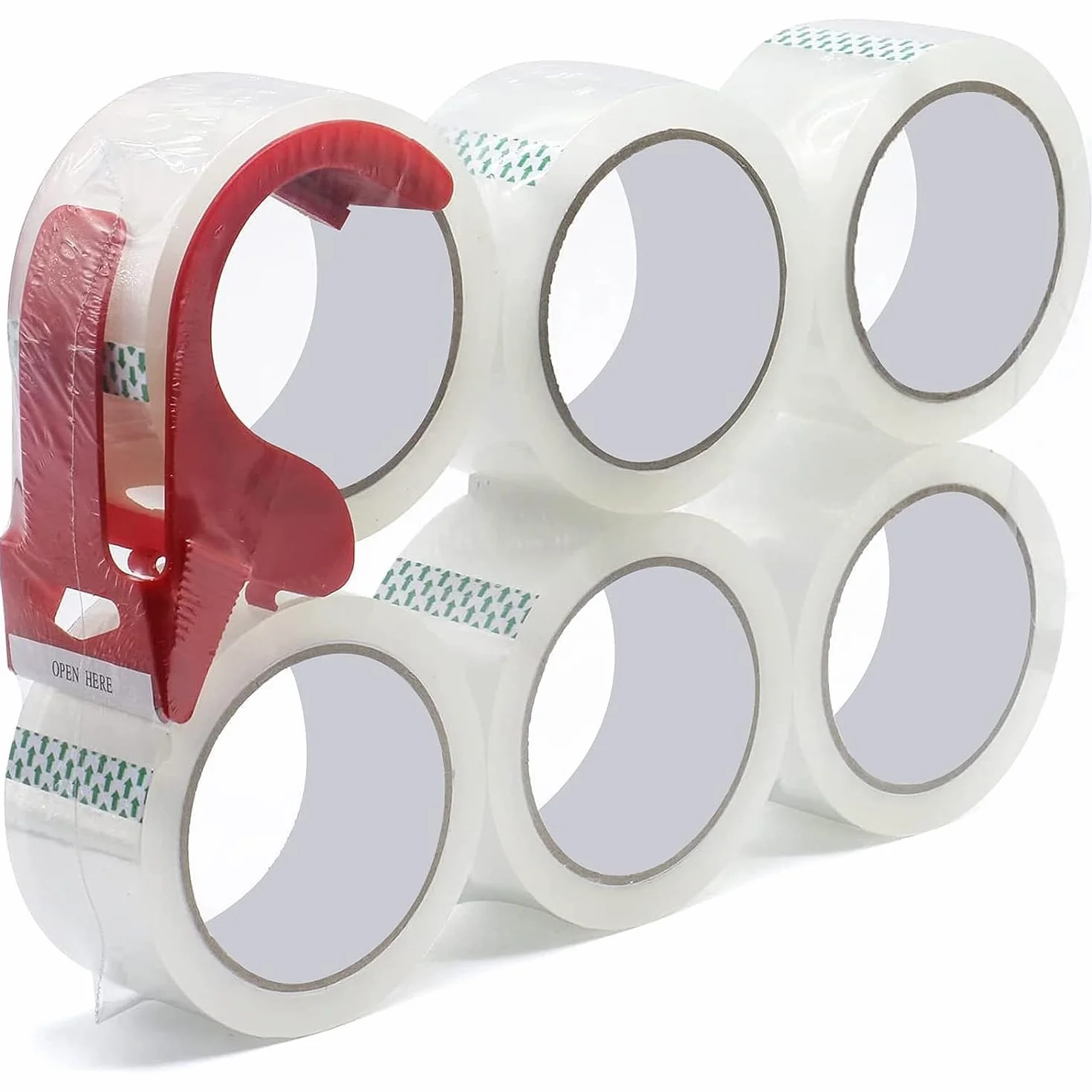 WELSTIK Cinta de embalaje 5 cm x 55 m transparente 6 piezas