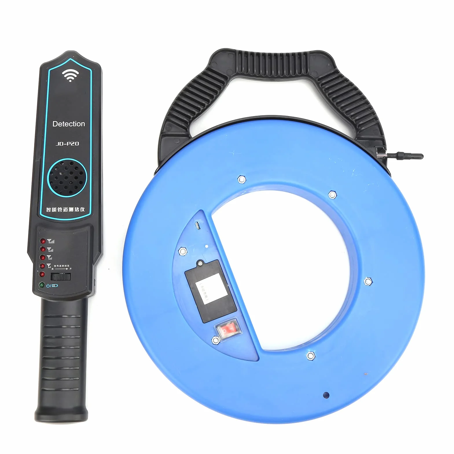 Detector de Obstrucción de Línea 30m, Detector de Fugas de Agua Subterránea Localizador de Bloqueo de Tuberías para Tuberías de Agua de PVC Metálico