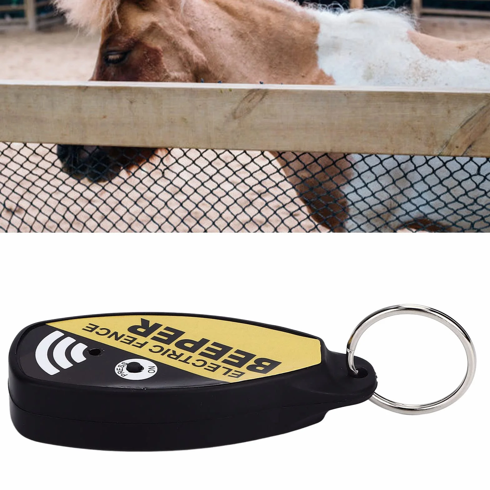 Probador de Cerca Eléctrica sin Contacto, Beeper de Cerca Eléctrica Probador de Voltaje de Cerca ABS para Granjas, Jardines, Ovejas, Mascotas, Caballos con Detección Precisa