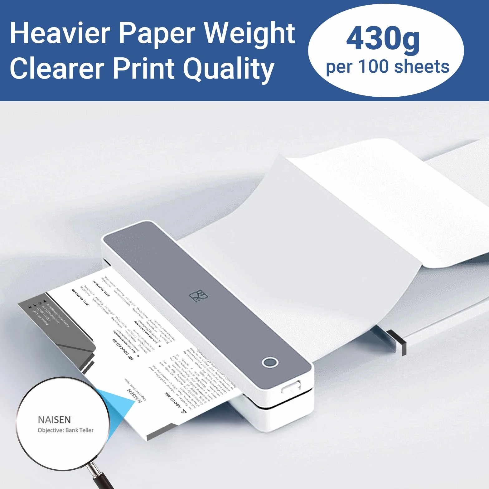 200 Hojas de Papel Térmico A4 - Papel Térmico Impresora, 210×297 mm, 70g/m² Papel de Pulpa de Madera Pura, Sin BPA, Compatible con la Mayoría de Impresoras Térmicas A4