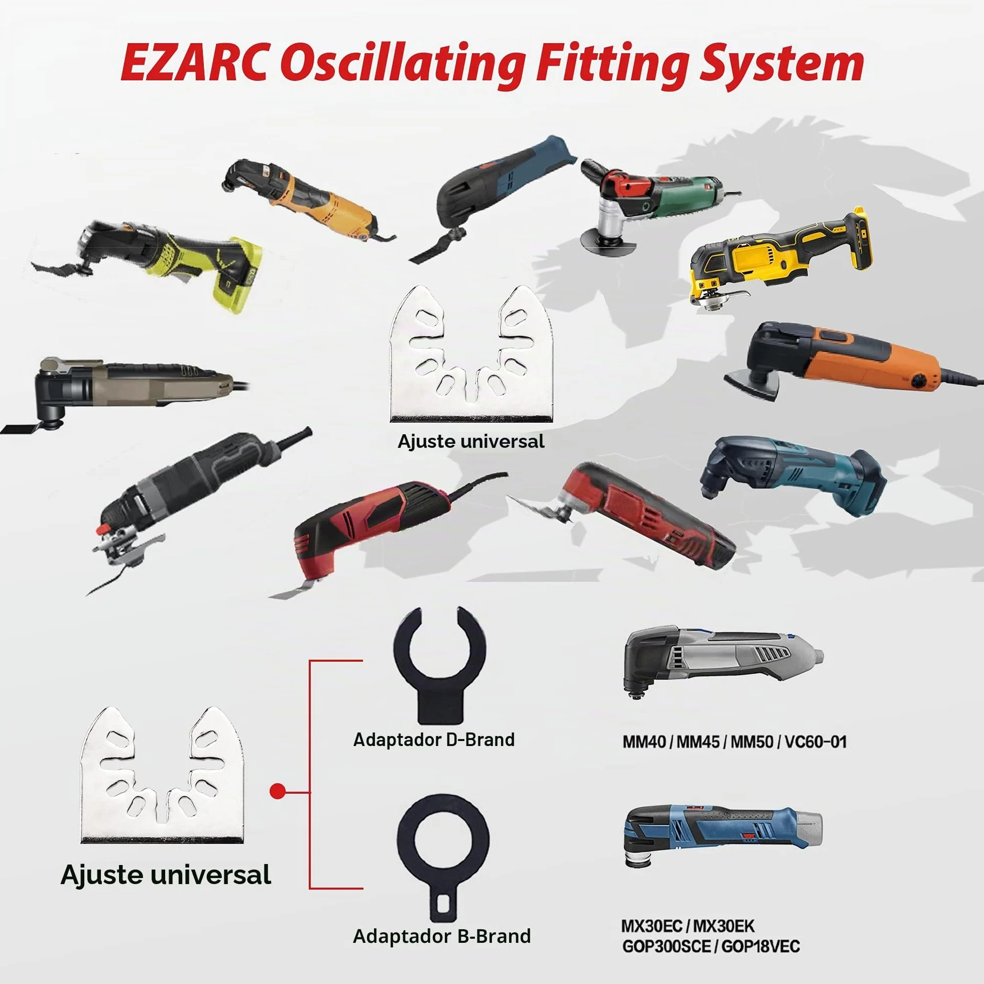 EZARC Juego de hojas de sierra oscilante de diamante, hojas de sierra de corte, mortero, multiherramienta, precisas, para eliminación de lechada, paquete de 4