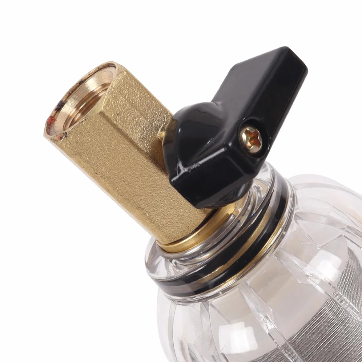 Prefiltro De Agua Para Retrolavado, Filtro De Sedimentos De 3/4 De Pulgada Y 40 Micras Con Adaptador De 1 a 3/4 De Pulgada.