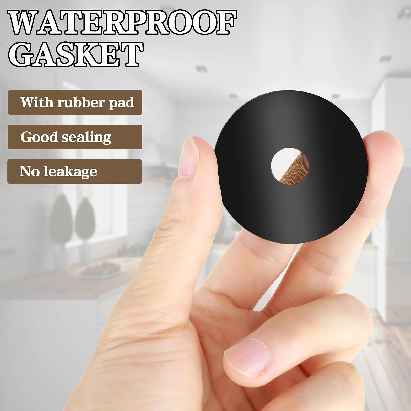 Cubierta para agujero de fregadero, cubierta de acero inoxidable, tapa de agujero de fregadero de cocina, accesorios de fregadero para decoración del hogar, cocina y baño (plateado)