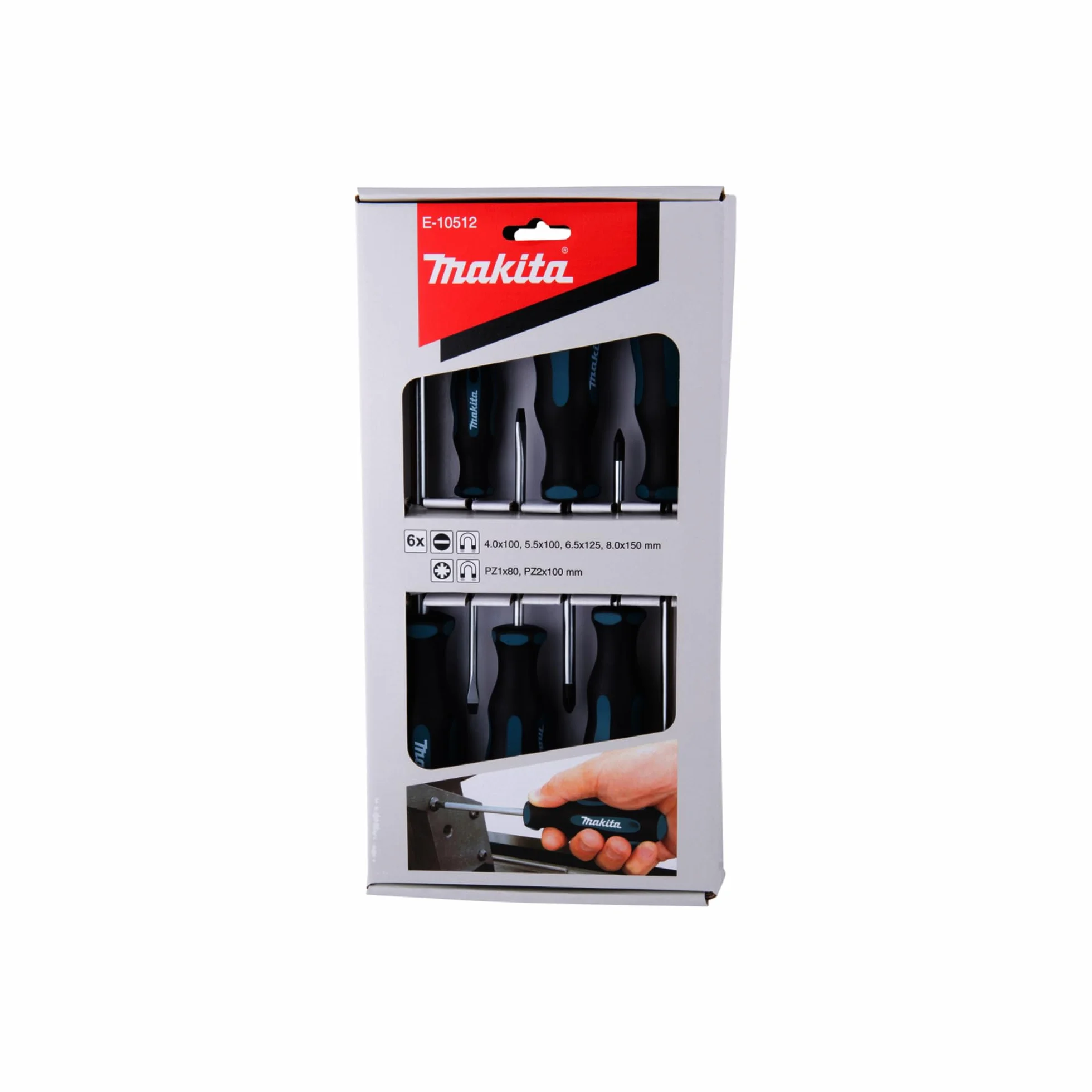 Makita E-10512 - Juego de destornilladores de 6 piezas